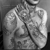 Prison Style Tattoo Designs : Prison Tattoos and Their Meanings| Prison Tattoo Designs ... - Common among gang members, clown face or mask tattoos can have many different meanings.