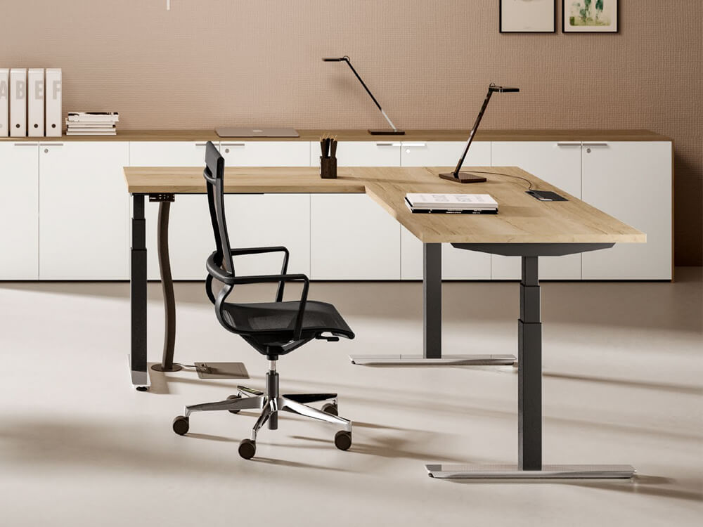 A minimalist professional’s executive desk always looks tidy with only the essentials on it.