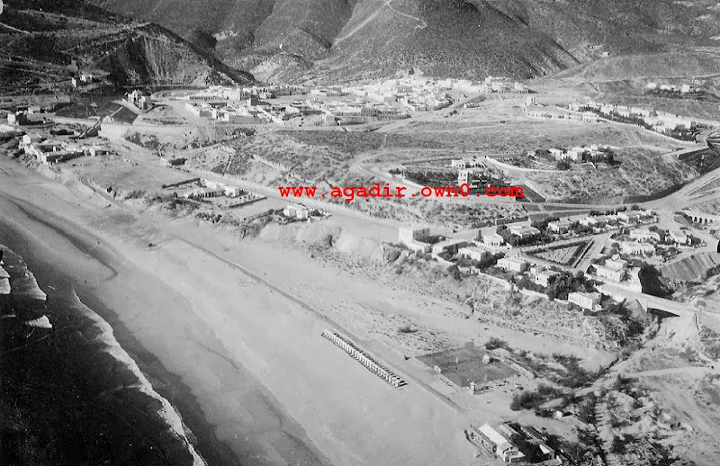 شاطئ اكادير قبل وبعد الزلزال سنة 1960 Ertz