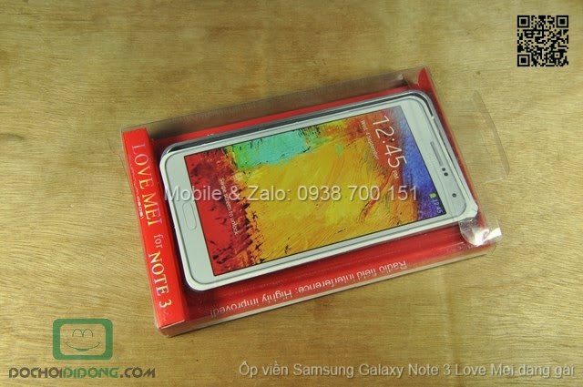 Ốp viền Samsung Galaxy Note 3 Love Mei dạng gài