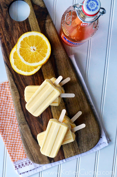 Blood Orange Pudding Pops from KatiesCucina.com 