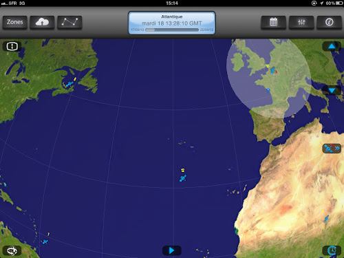 Un Tap long, puis un Tap sur le petit satellite qui apparaît en bas de la page et le tour est joué, le passage des satellites, il ne vous reste plus qu'à attendre le prochain.