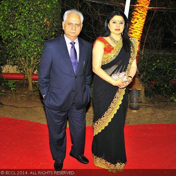 Ramesh Sippy and Kiran Juneja during Ahana Deol and Vaibhav Vora's wedding, held in Mumbai, on February 2, 2014. Ramesh Sippy and Kiran Juneja during Ahana Deol and Vaibhav Vora's wedding, held in Mumbai, on February 2, 2014.