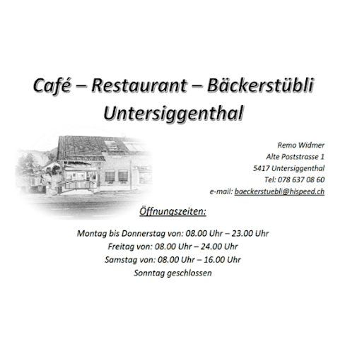 Restaurant Café Bäckerstübli logo