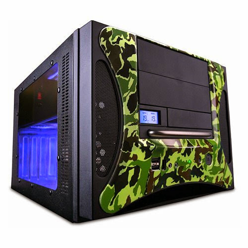  APEVIA X-QPACK2-CM/500 Black/Camouflager Aluminum Body/ Front Mask MicroATX Desktop Computer Case 500W Power Supply