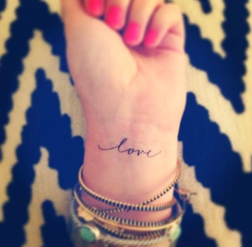 love wrist tattoo ideas for women