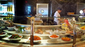 A look at the big open kitchen inside Giada inside The Cromwell, Las Vegas