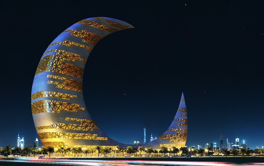 رائعة دبي القادمة برج على شكل هلال  The+Crescent+Moon+Tower+by+Transparent+House+%281%29