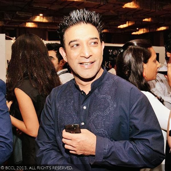 Suneet Verma during the pre-show party for Malini Ramani and Gauri-Nainika on Day 1 of Wills Lifestyle India Fashion Week (WIFW) Spring/Summer 2014, held in Delhi. 