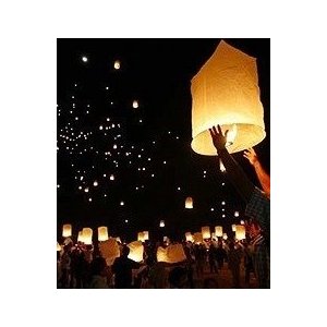  SKY LANTERNS 10 Pack - Assorted Colors