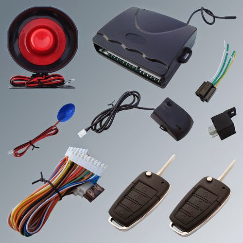  Universal 1 Way Car Alarm System with Duplicate Audi FOB with Customized Flip Key Available