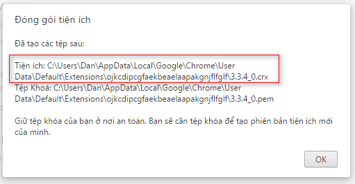 Hướng dẫn tạo file .crx từ Extensions đã cài trong Chrome