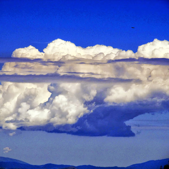 Clouds (and perhaps a golden eagle)