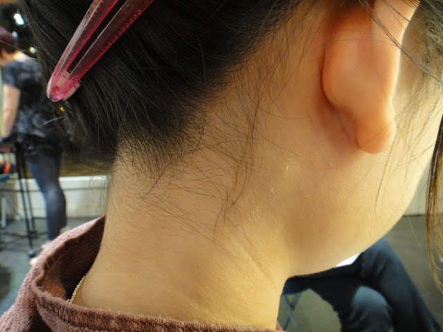 INOA染髮 耳後 皮膚過敏 檢測  皮膚過敏檢測