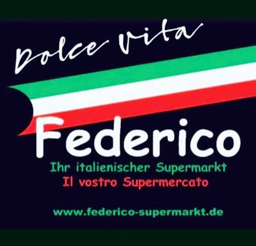 Federico Italienische Feinkost Lebensmittel. il vostro Supermercato. logo