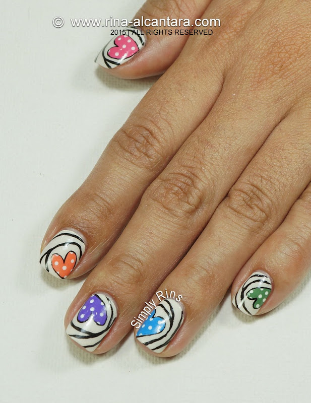 Heart Candies Nail Art Design by Simply Rins