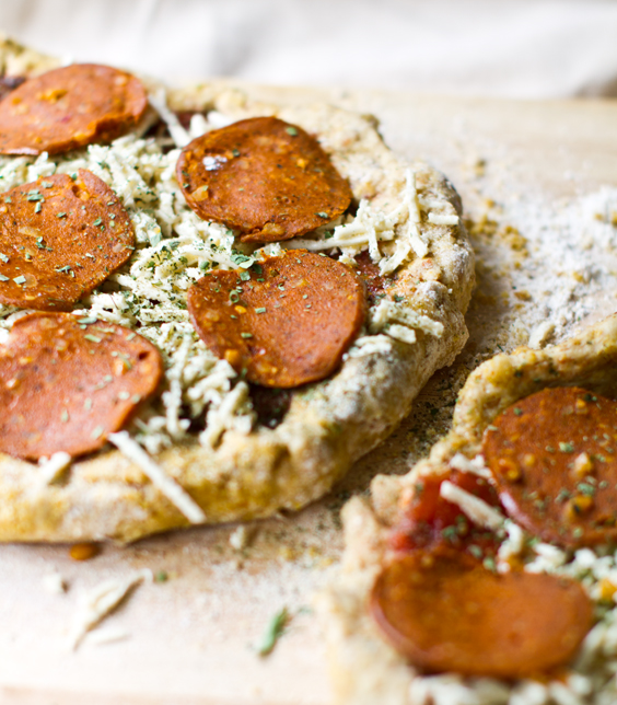 Vegan Pepperoni Pizza - HealthyHappyLife.com