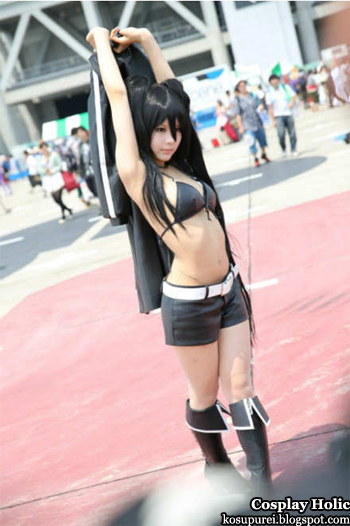 black rock shooter cosplay from japan comiket 82