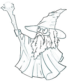 Gandalf the hobbit coloring pages