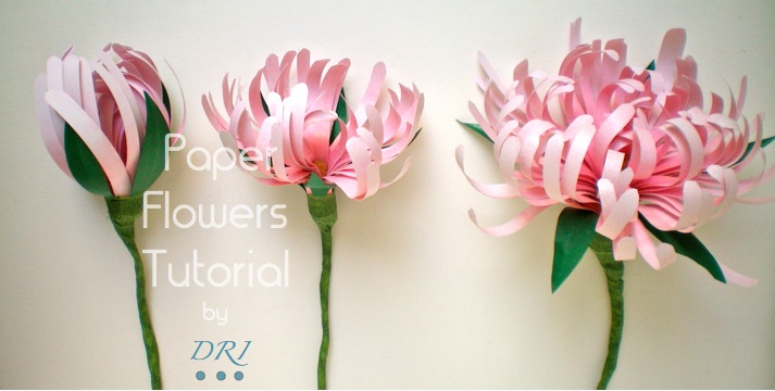 fiori/fiore di carta-crisantemi: facili, come realizzare, costruire,  creare, fare-tutorial - Un quadrato di giardino