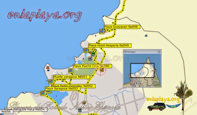 Mapa de Playas del sectorPedro Gonzalez