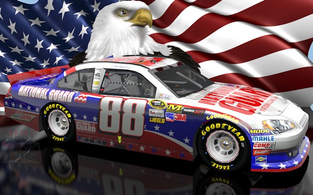 Dale Earnhardt Jr NASCAR Unites Patriotic Wallpaper