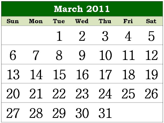 april 2011 calendar printable. Free Homemade Calendar 2011