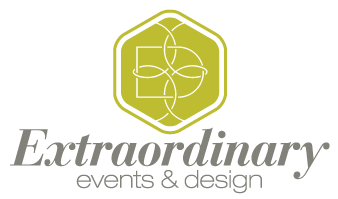 Logotipo de empresa de diseño y eventos extraordinarios