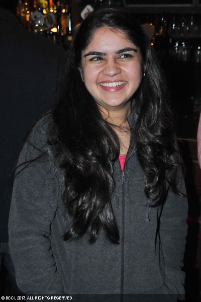 Swati Puri is all smiles during a comedy gig at Cafe Morrison, New Delhi.