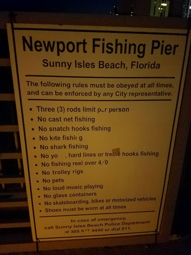 Fishing Pier «Newport Fishing Pier», reviews and photos, 16501 Collins Ave, Sunny Isles Beach, FL 33160, USA
