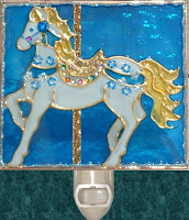 blue Carousel Horse