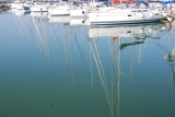 boats in the water mirror