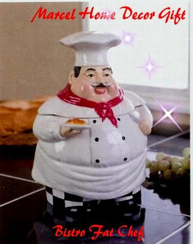  Bistro Fat Chef Kitchen Decor Cookie Jar Canister