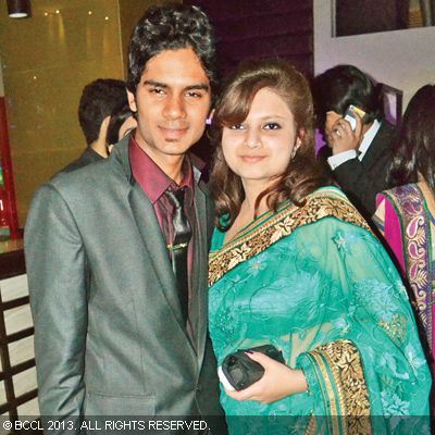 Raghav and Neha pose during the farewell party of a prominent school, held in the city recently.
