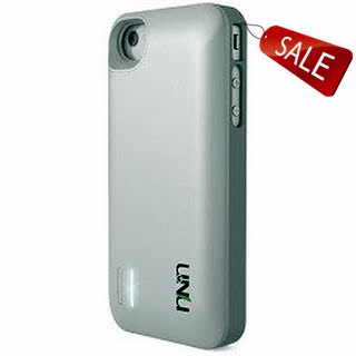 uNu Exera Modular Detachable Battery Case for iPhone 4S 4 - White/Red