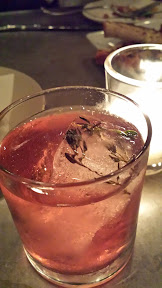 Cocktail at the Bent Brick, stop 3 on the #LGPFoodCrawl, Smoke N' Herb with tito's vodka, rosemary, lavendar, lemon, smoked sea salt