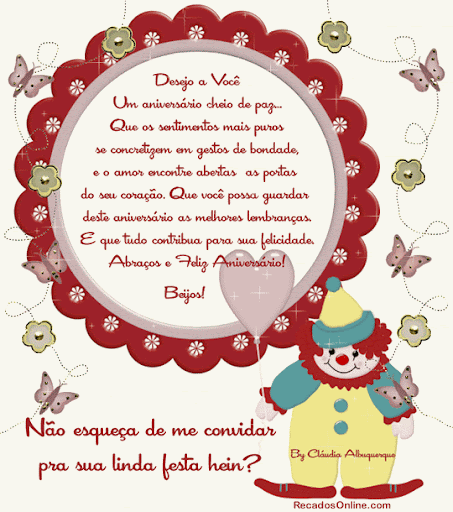 recados de feliz aniversário para orkut