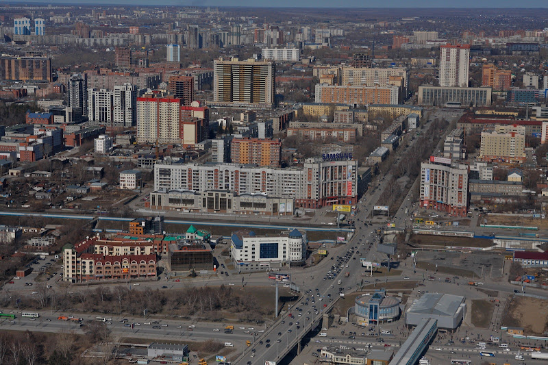 Новосибирск с высоты вертолётного полёта