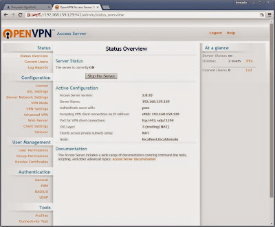 Instalacin y configuracin de OpenVPN Access Server en un servidor con Linux CentOS