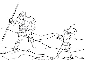 David and goliath coloring pages
