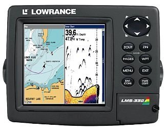 Lowrance LMS-332C Sonar, GPS Chartplotter Combo (Head Only, No Accessories)