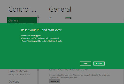 reiniciar Windows 8 