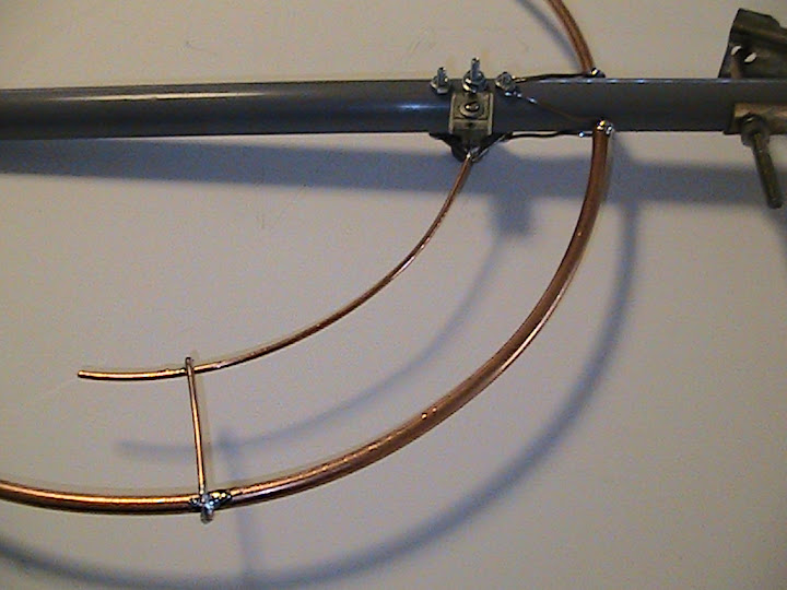 The original ¼ in. tubing
                gamma match arm was replaced with a 7