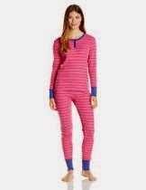 <br />Bottoms Out Women's Striped Waffle-Knit Pajama Set