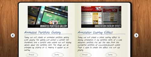 Moleskine Notebook with jQuery Page flip Booklet