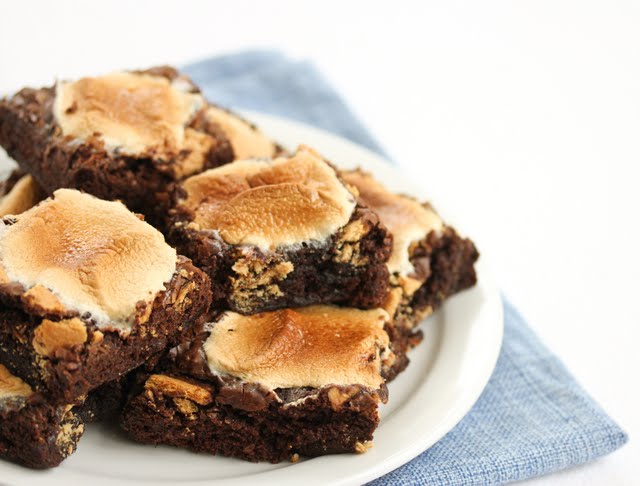 close-up photo of S'mores Brownies