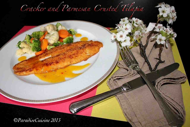 Cracker and Parmesan Crusted Tilapia