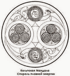 Celtic Manadala. Spiral flowing energy