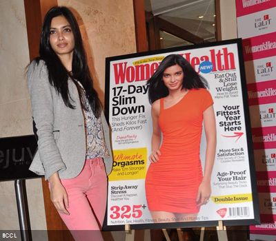 'Cover Girl' Diana Penty gets clicked during the launch of a health magazine latest issue, held at The Lalit in Mumbai on January 28, 2013. (Pic: Viral Bhayani)