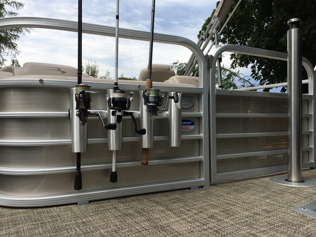 3 Tube Plastic Fishing Rod & Reel Holder With Storage Mounting Bracket For  Boat